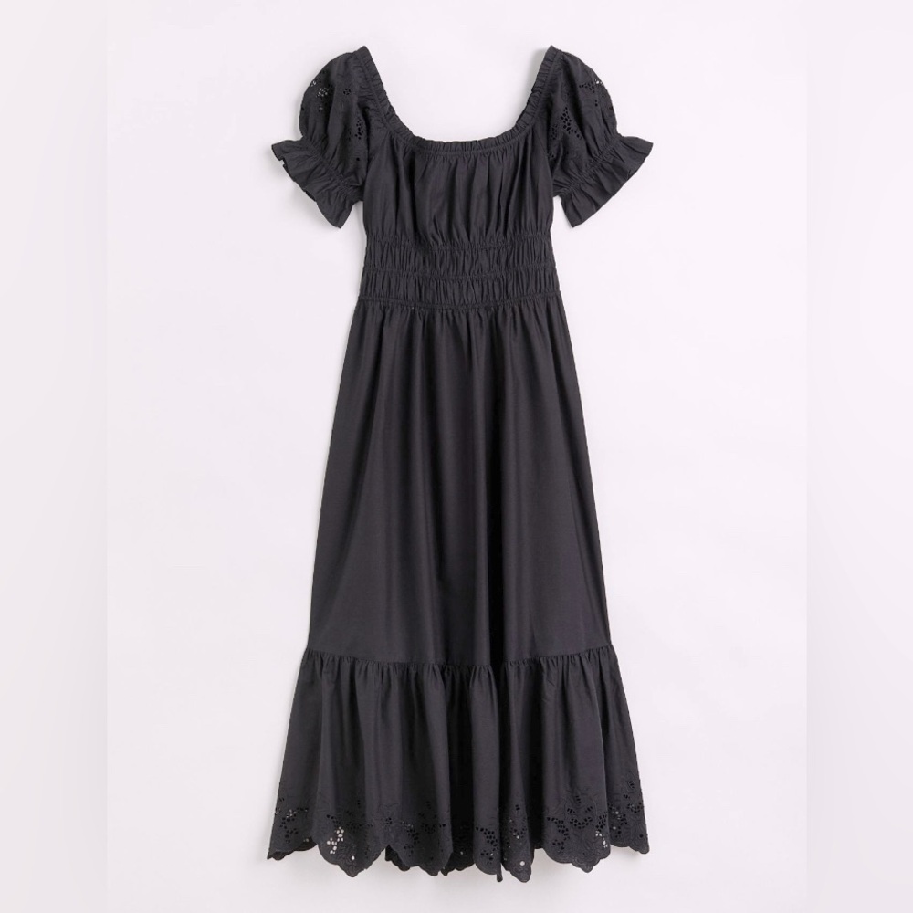 H&M Black Puff Sleeve Dress